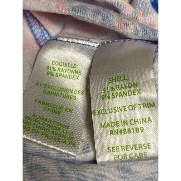 Lilly Pulitzer Women's Blue Tropical Floral Belted Sleeveless Romper Size Small - Picture 9 of 9